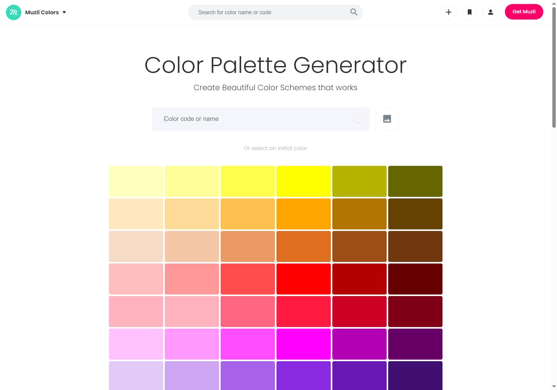 Color Palette Generator